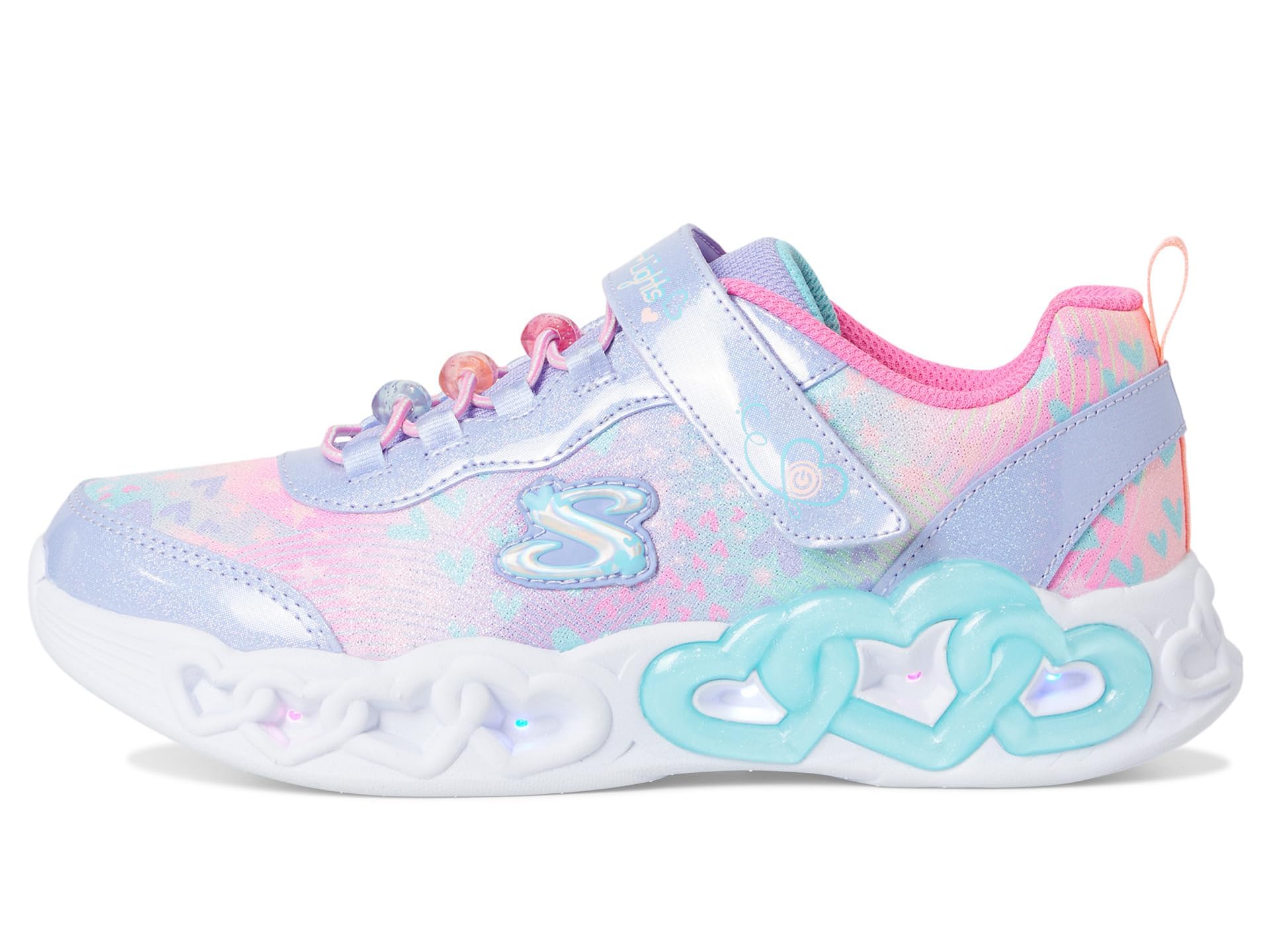 Skechers Infinite Heart Lights - Zapatillas para niñas