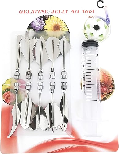 Vista 4 de Woohome Herramientas de pastel de arte, herramientas de gelatina 3D, incluye 60 herramientas de gelatina y boquillas de pastelería para decoración