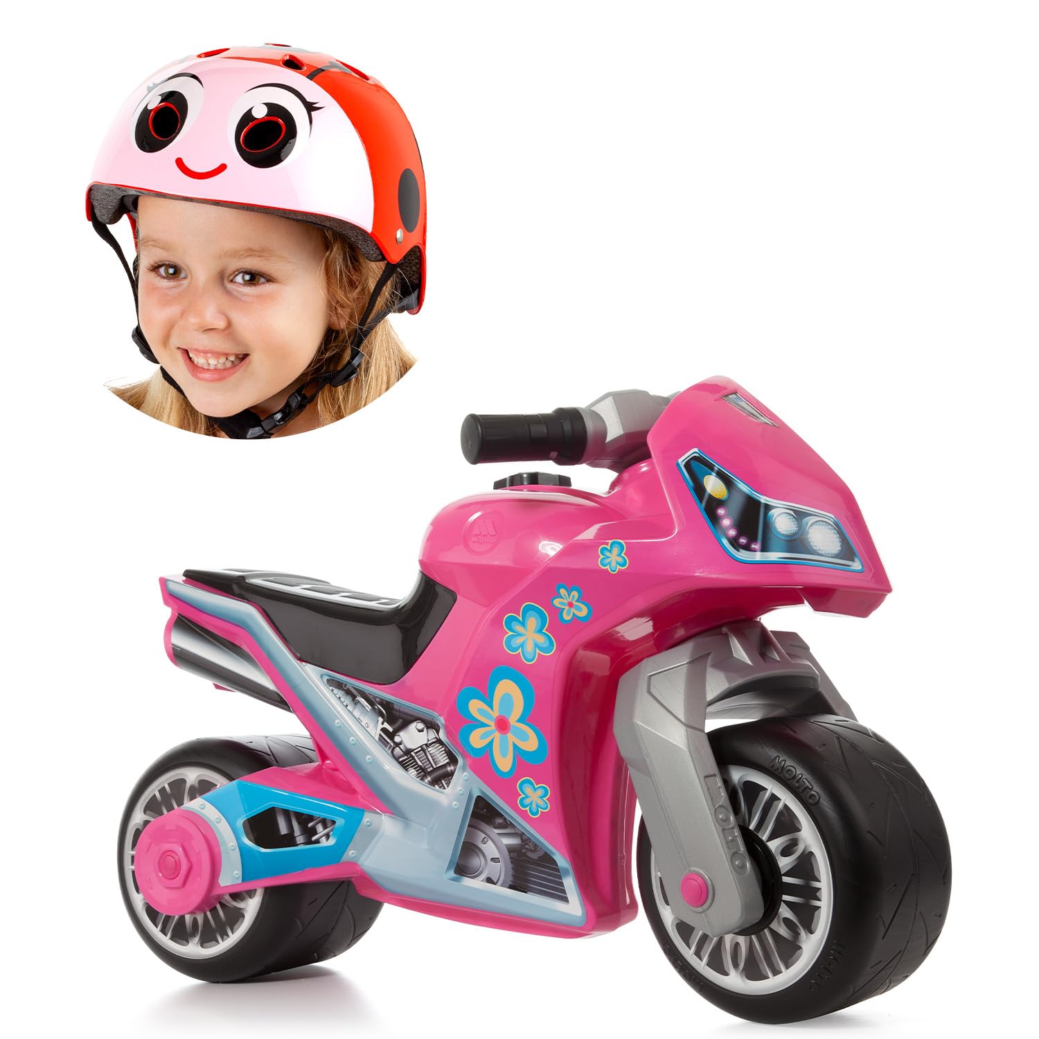 MOLTO | Moto Correpasillos Cross | Moto Corre Pasillos para Todo Tipo de Terrenos | Juguetes Seguros y Resistentes | Fomenta el Sano Desarrollo de Niños y Niñas | + 18 Meses