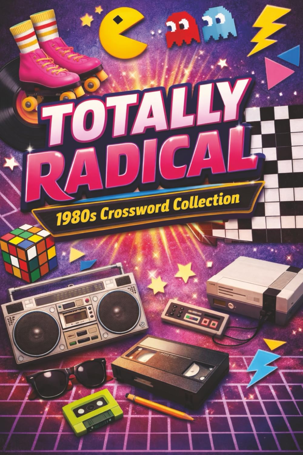 Totally Radical: 1980's Crossword Collection: 6x9 Inches, 110 pages, 50+ Puzzles | Solutions Included