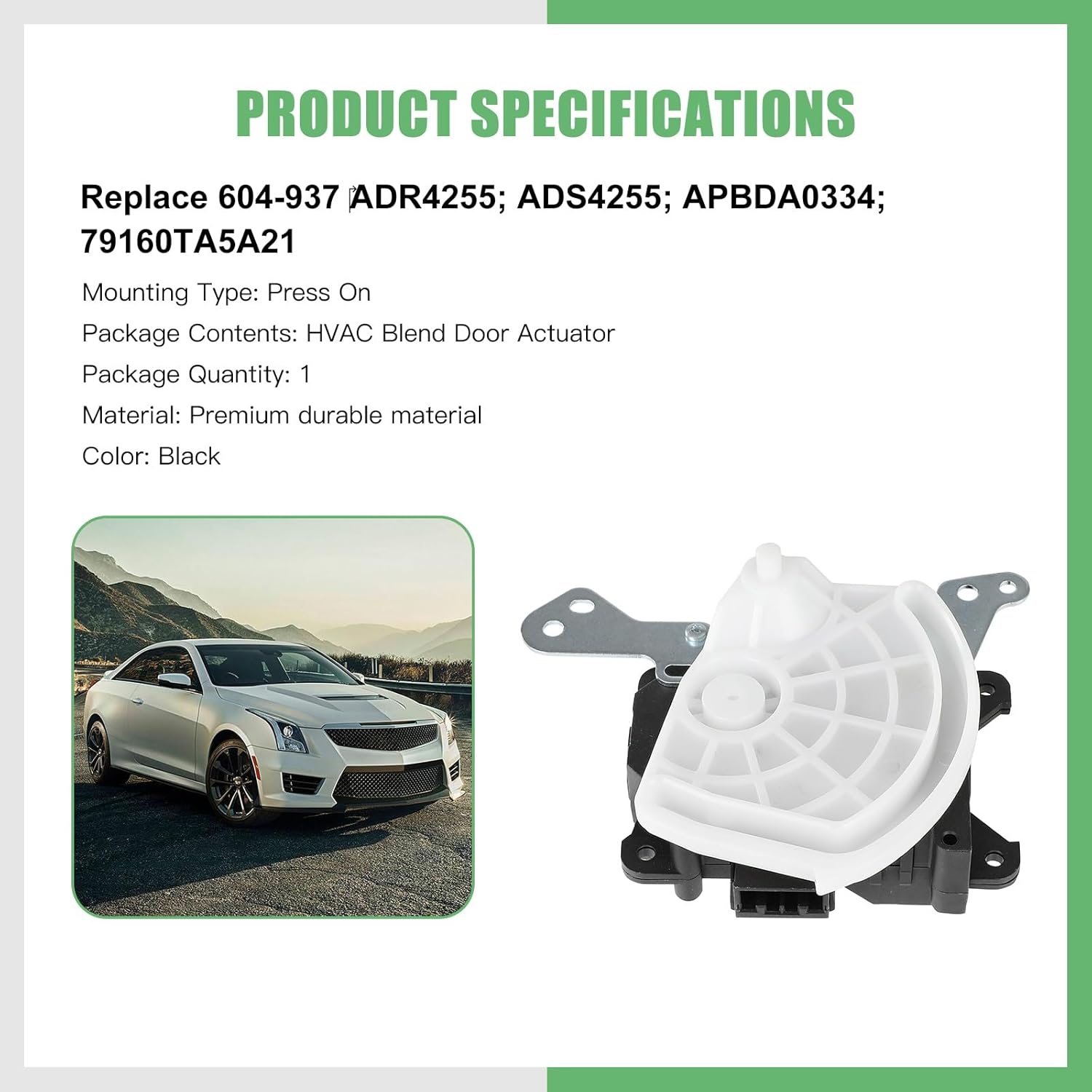 SCITOO HVAC Heater Blend Door Actuator Replacement for Honda for Accord 2008-2012, for Honda for Crosstour 2012-2015 604-937 Main; Driver Side Air Mix Motor Assembly Temperature Actuator