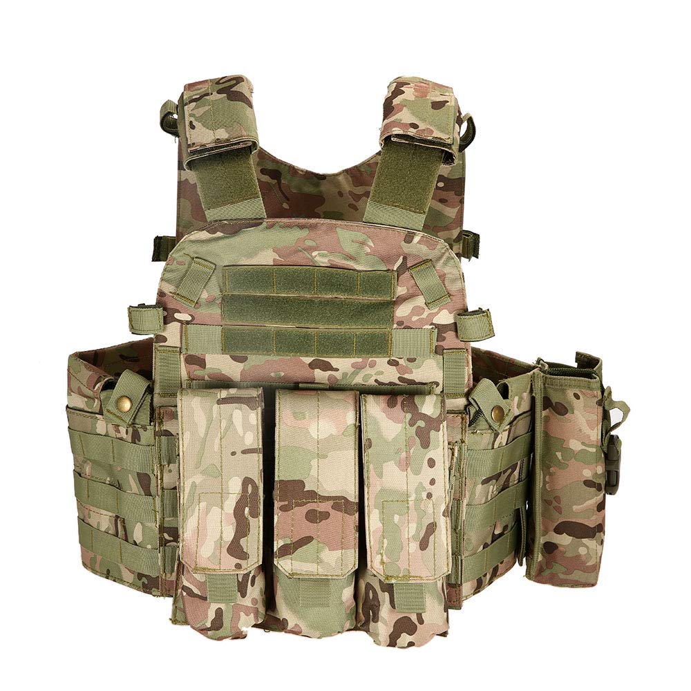 Gilet modulare da uomo esterno 600D oxford panno assicurato caccia Gear Load Carrier Vest con tasca idratazione