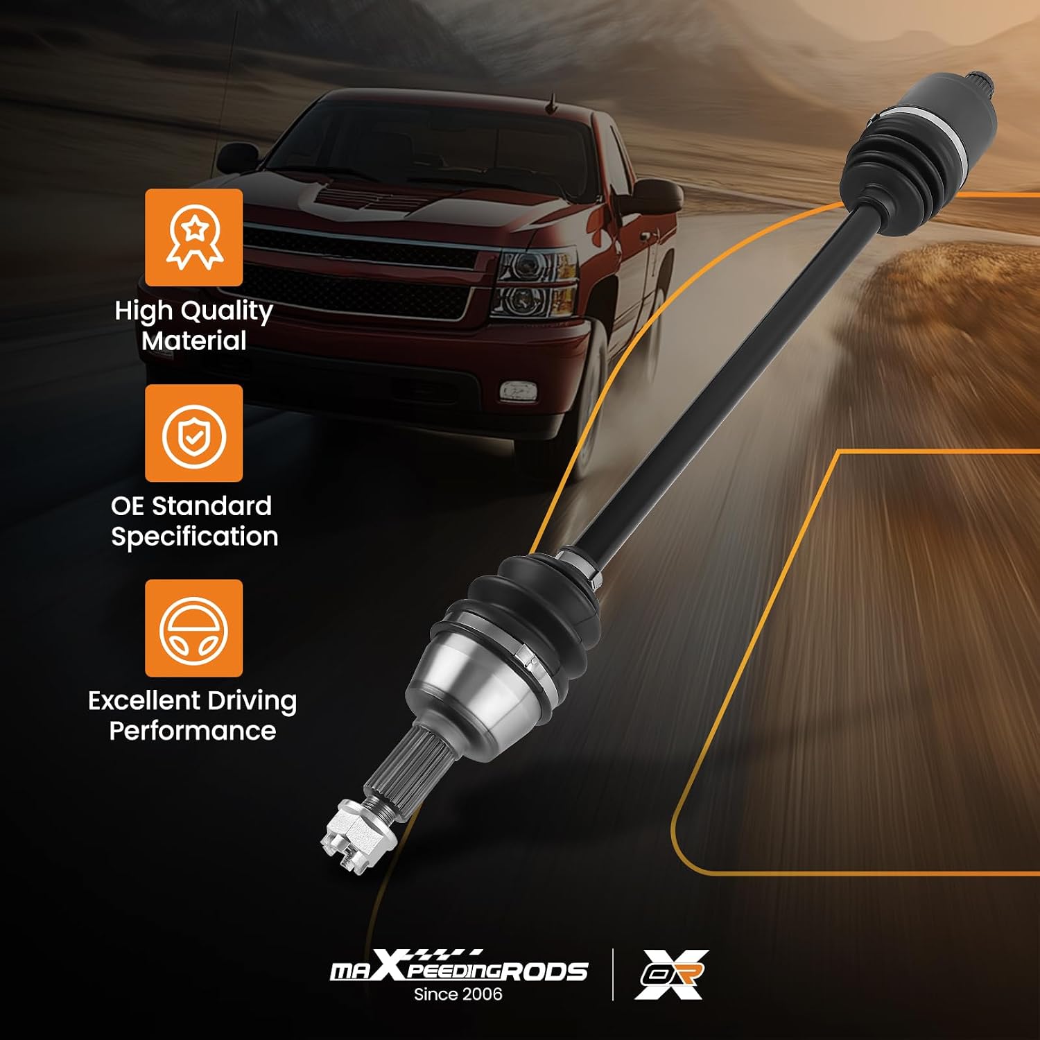 maXpeedingrods Pair (2) Front CV Axle Shaft for Polaris Ranger 900 Crew/XP 2013-2019, Ranger XP/XP 1000 2017-2020, RZR S 800/4 800 2009-2014, Left and Right Drive Half Shaft, Replace# 1332637