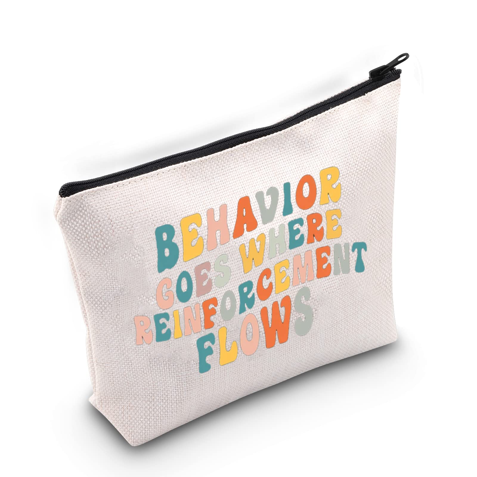 BLUPARK Behavior Analyst Cosmetic Bag ABA Therapist Gift Behavior Analyst Appreciation Gift Behavior Analyst Makeup Zipper Bag Behavior Therapist Gift
