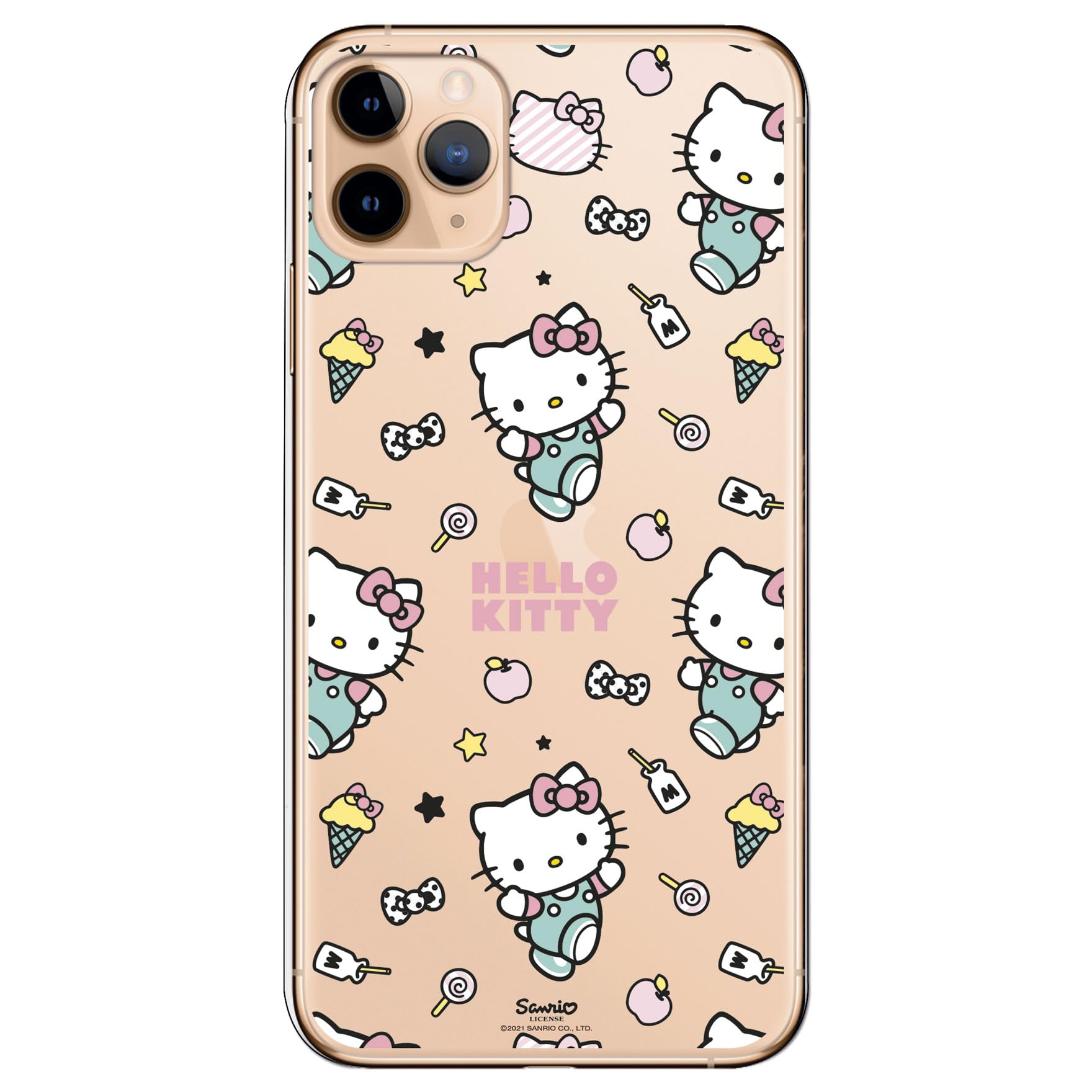 Personalaizer iPhone 11 Pro MAX Case - Hello Kitty Pattern Stickers white