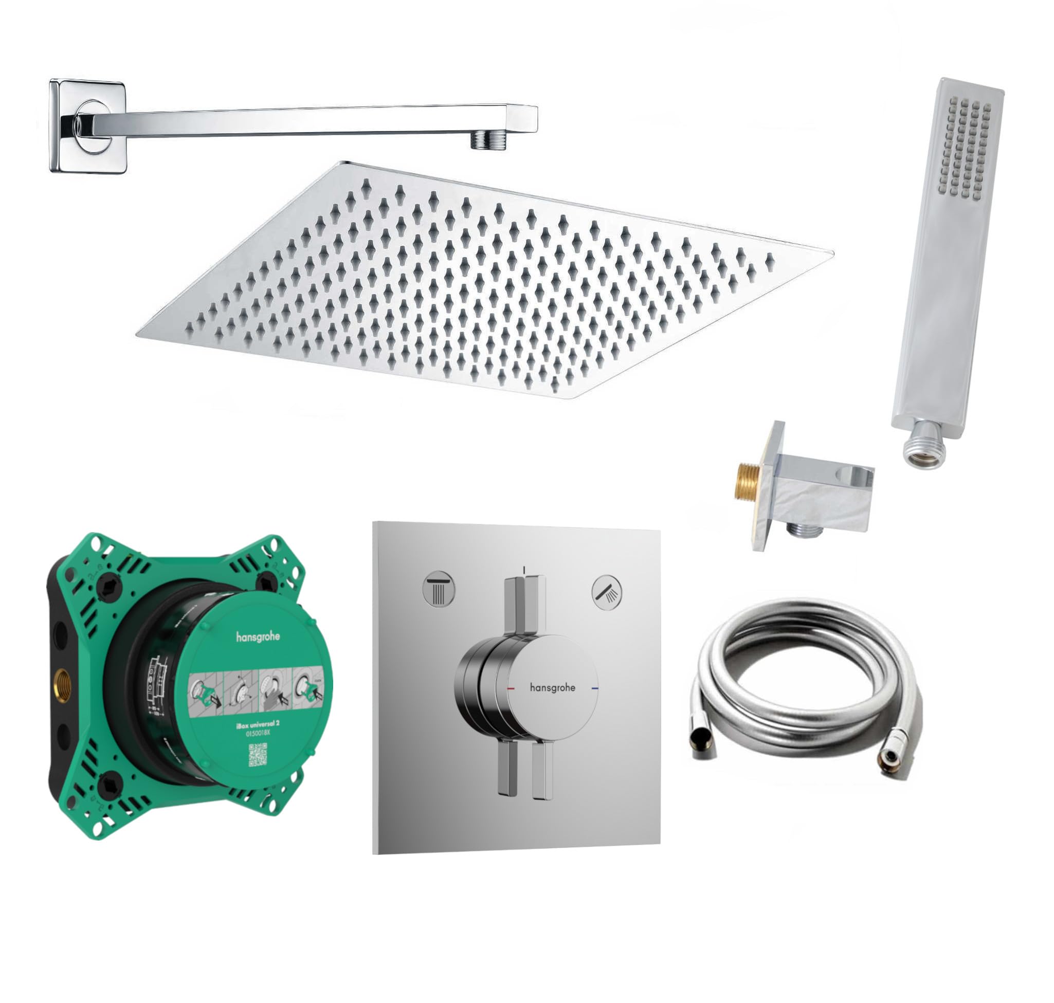 vanvilla Duschsystem Unterputz mit Duscharmatur Hansgrohe HG201 poliert
