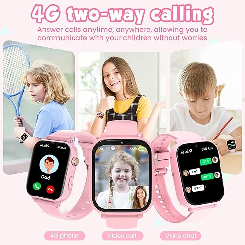 Miniatura 4 de MOKAST Reloj inteligente para niños y niñas, reloj para niños de 4 a 12 años, relojes con pantalla táctil con 15 juegos, cámara de video,