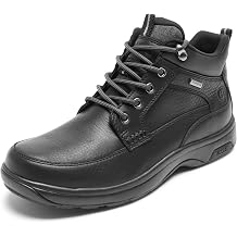 Dunham 8000 Waterpoof Mid Boot Mens Ankle Boots, Black Leather, 12