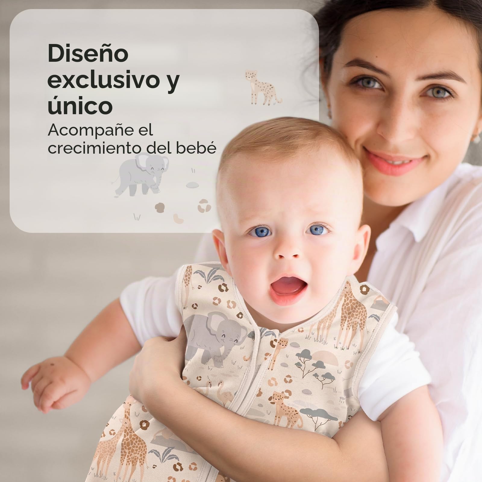 Unnivoll Saco de Dormir Bebe Verano 0.5 TOG, 67cm/0-6 Meses, Transpirable 100% Algodón, para Unisex Niñas Niños