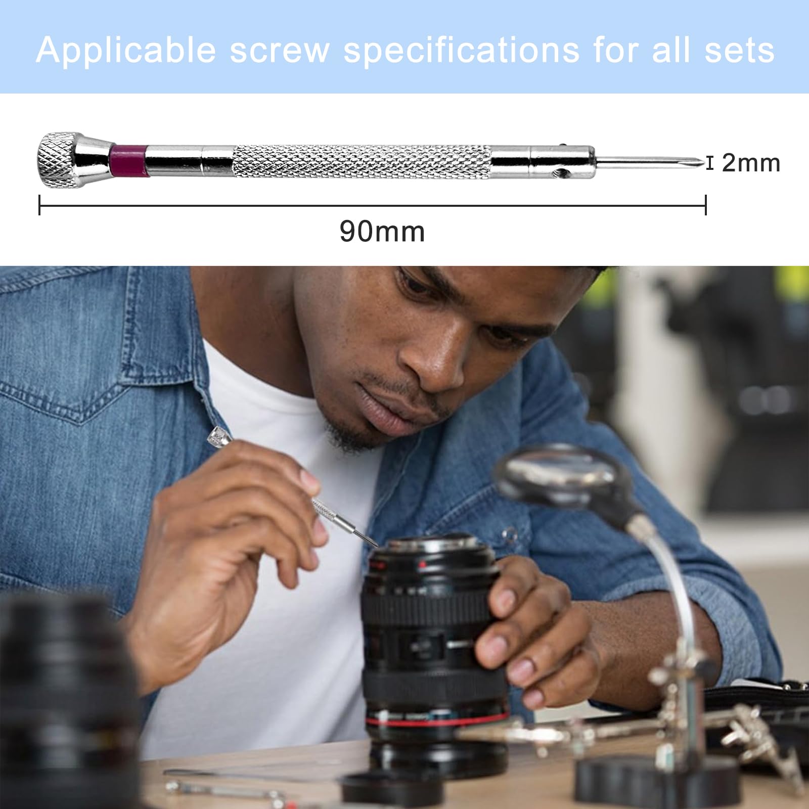 Diompirux 500 Pezzi Micro Viti con Cacciavite, Set di Mini Viti Autofilettanti, con Testa a Croce Tonda, 18 taglie di viti, per riparazione di occhiali, orologi, laptop, piccoli prodotti elettronici