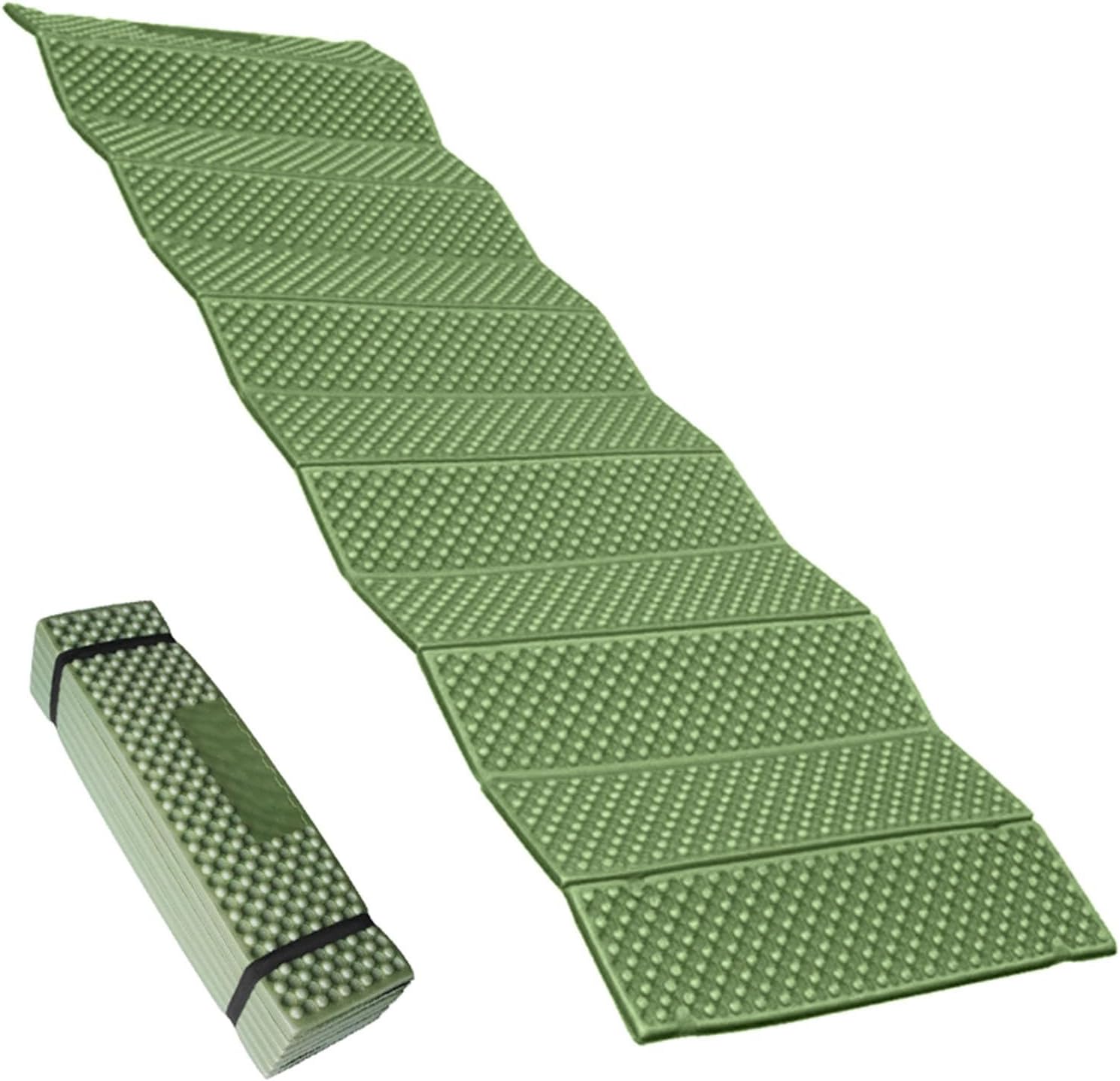 Foldable Camping Pad Lightweight Moistureproof Sleeping Mattress for Outdoor Picnic - Foam Army Green 73.2 * 22.4 * 0.8in for Backpacking