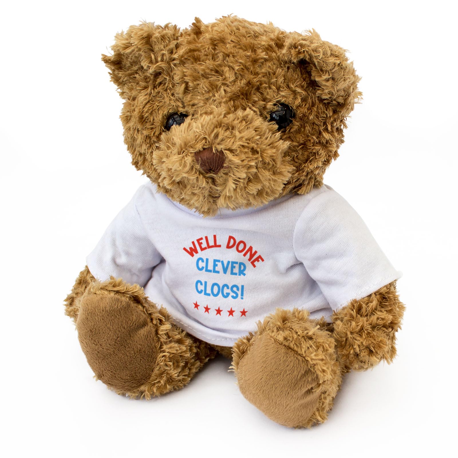 Big Red Egg WELL DONE CLEVER CLOGS - Teddy Bear - Cute Soft Cuddly Adorable - Gift Present