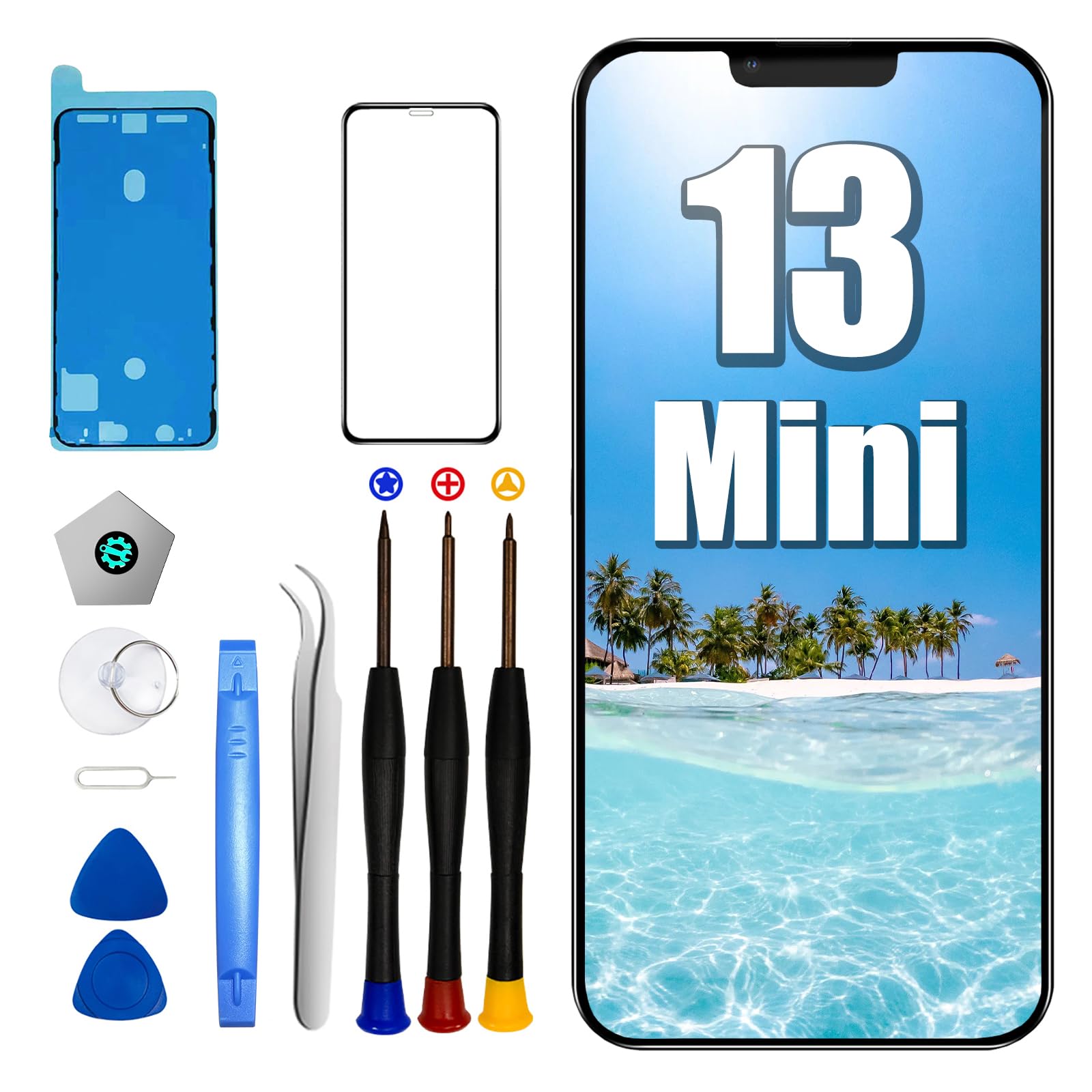 Écran pour iPhone 13 Mini LCD 5.4" DTD kit de réparation tactile complet - 8