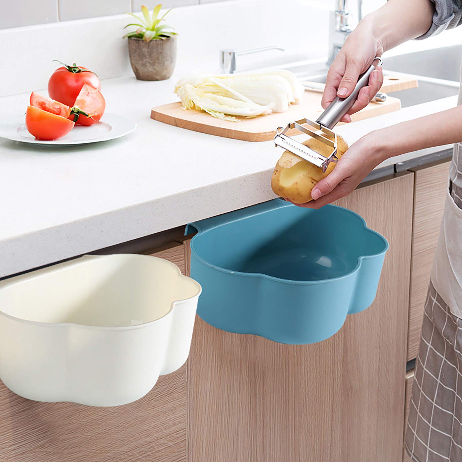 Generisch Wickeltisch Organizer, wickelkommode organizer,Wickeltisch Organizer Zum AnhäNgen, WaschschüSsel Baby FüR Wickeltisch, Auffangschale, KüChenabfalleimer FüR HausmüLl Aufbewahrung (001Weiß)