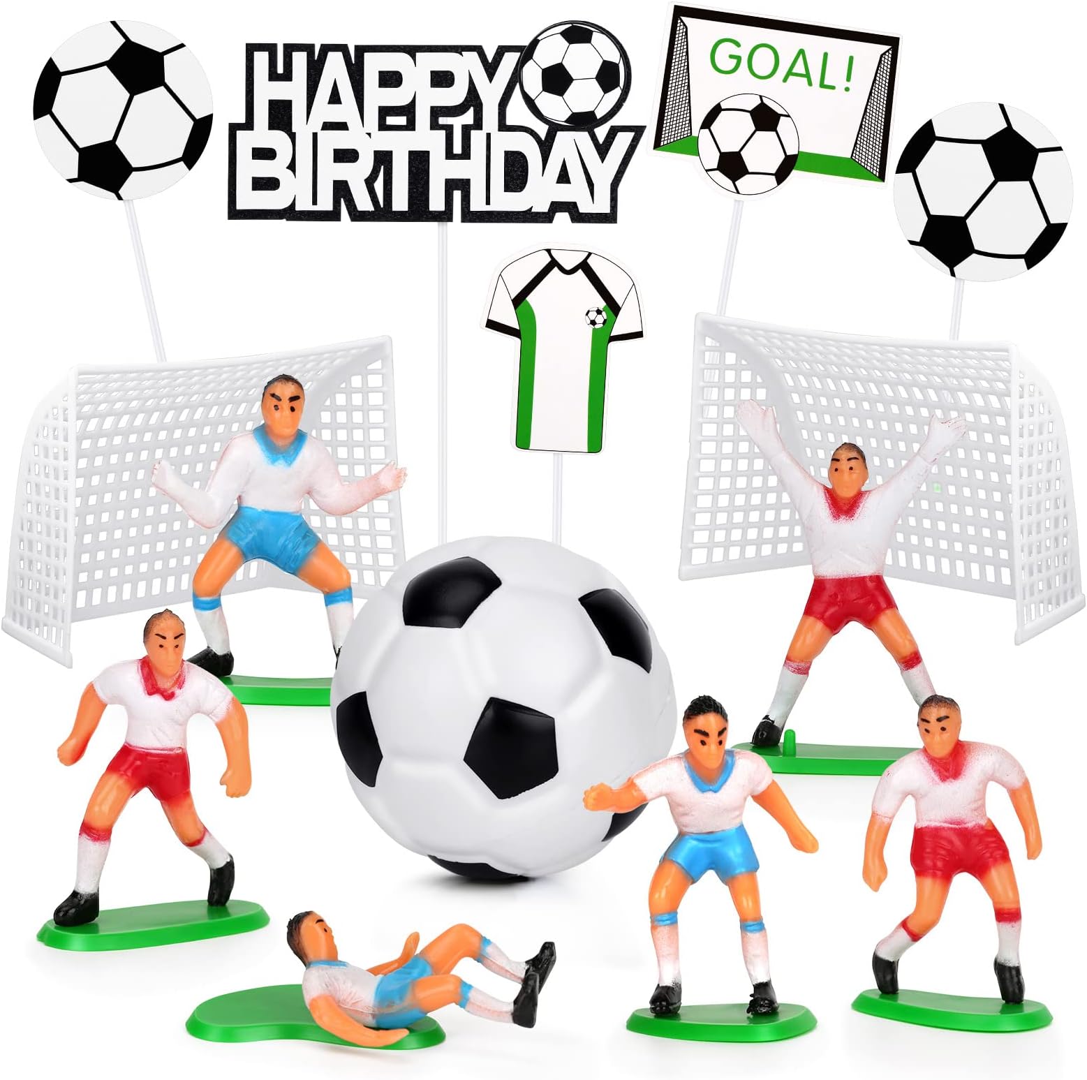 BESTonZON 16 St cke Tortendeko Fussball Figuren Fu Ball Kuchen bestonzon-16-st-cke-tortendeko-fussball-figuren-fu-ball-kuchen