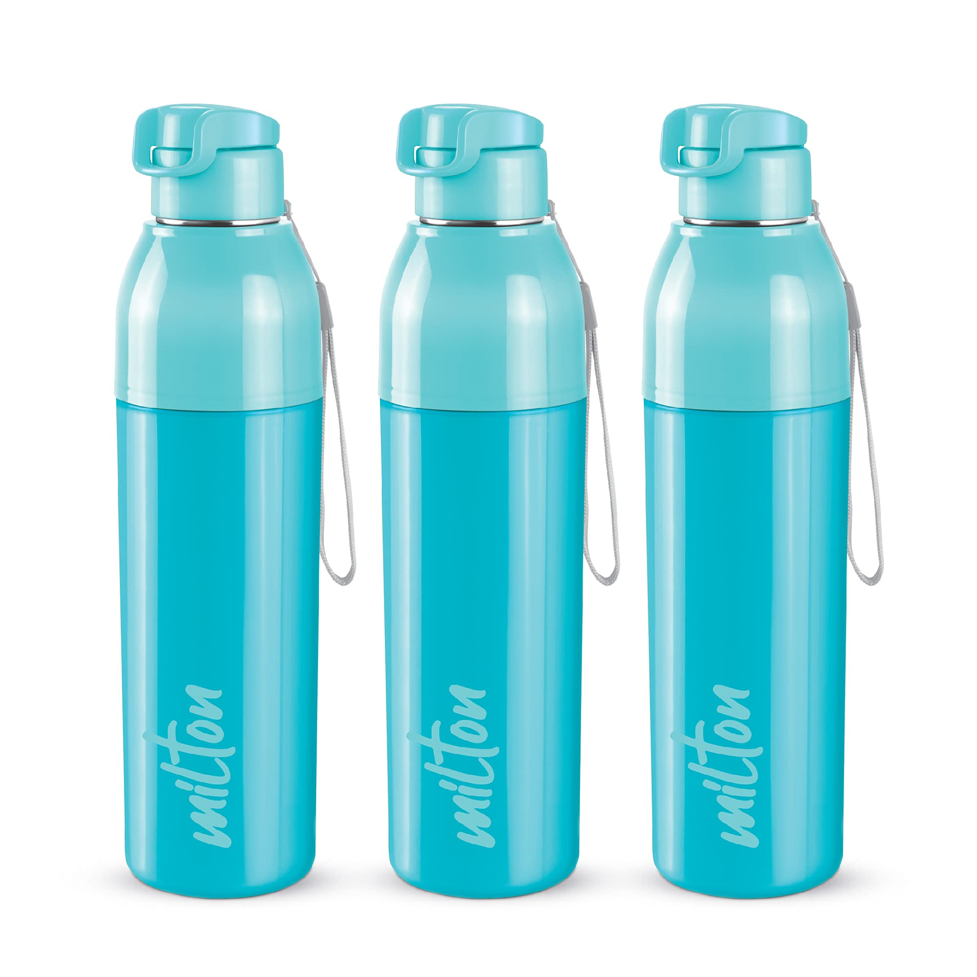 Milton Steel Convey 900 Insulated Inner Stainless Steel Water Bottle, Set of 3, 630 ml Each, Cyan | Leak Proof | BPA Free | Hot or Cold for Hours | Office | Gym | Hiking | Treking | Travel Bottle (B09DL94LM3) Amazon Price History, Amazon Price Tracker