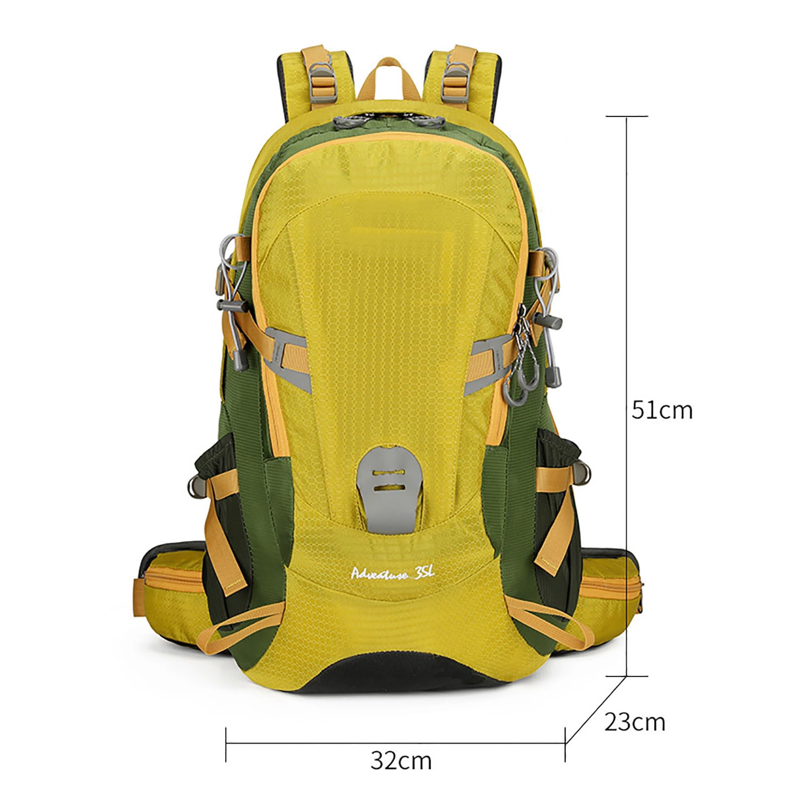 TY&WJ 35L Wanderrucksack Mit Abnehmbarer Rückenplatte, Atmungsaktivem Trekkingrucksack Mit Trinkblase & Regenschutz Für Reisen, Bergsteigen, Camping
