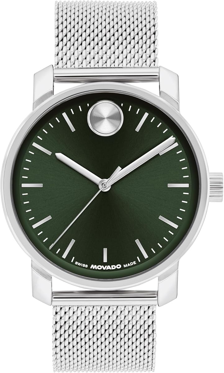 Movado Bold Access Men's Quartz Watch, Swiss Movement, Leather Strap, Water-Resistant up to 3ATM, Classic Timepiece - Gift for Him - 41mm