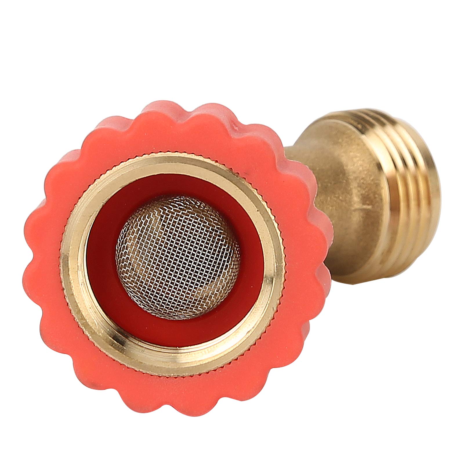 Protector de manguera de latón sin plomo de 45 grados, protector de manguera, adaptador de manguera con filtro de agua