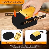 Vista 5 de Adaptador de rueda eléctrica compatible con Dewalt 20V batería arnés conector 12 AWG cable 12 ruedas eléctricas de 12 voltios