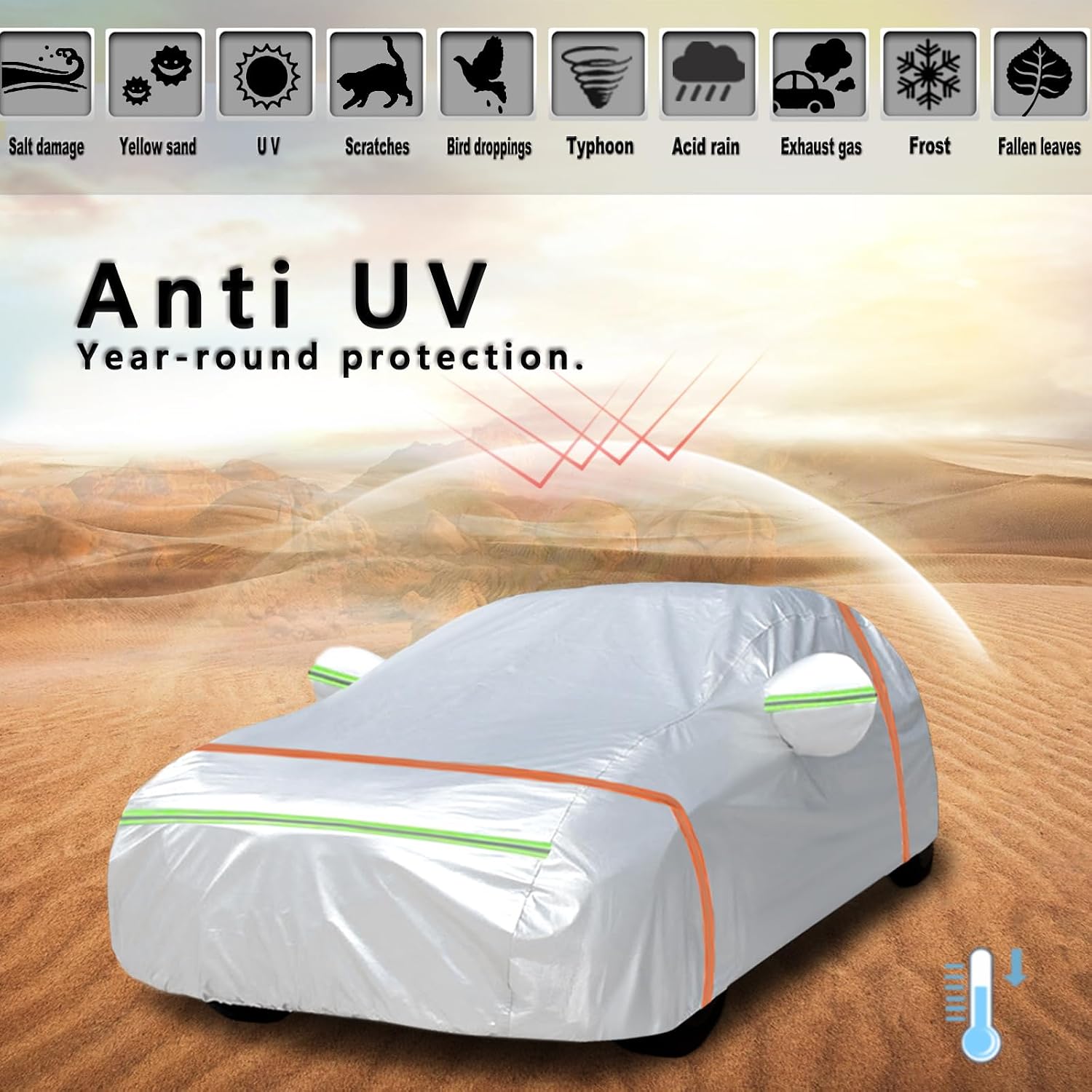 car Cover Waterproof All Weather car Cover Waterproof car Sun Shade Winter Windshield Covers for Rain, Sun, Snow and Wind Protection car Cache car Tent Waterproof car Covers dust Cover up to 197"