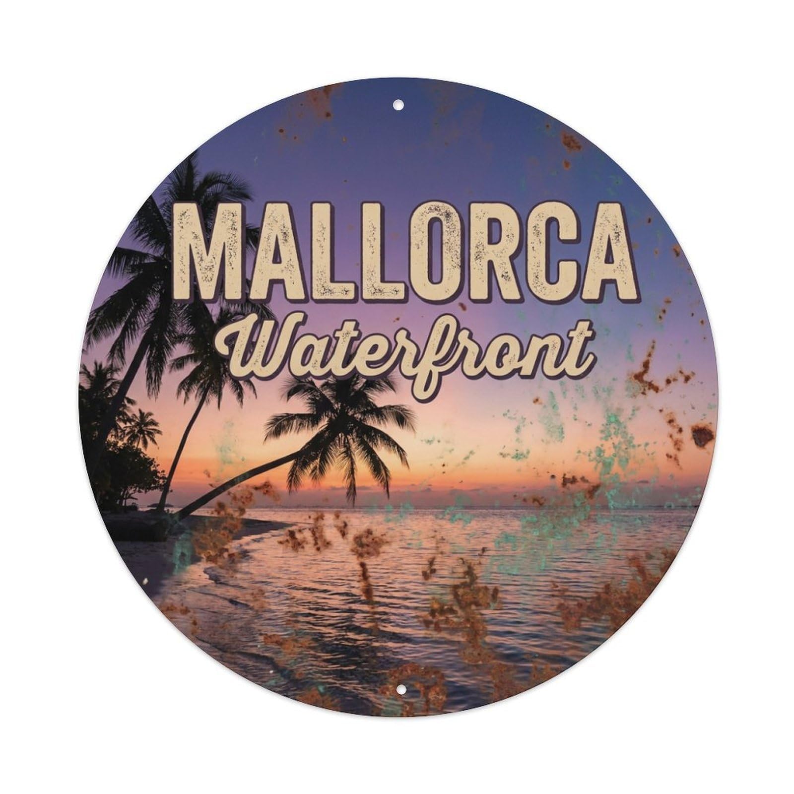 Tgrcjimh Style Metal Tin Sign Vintage Travel Mallorca Spain Dream