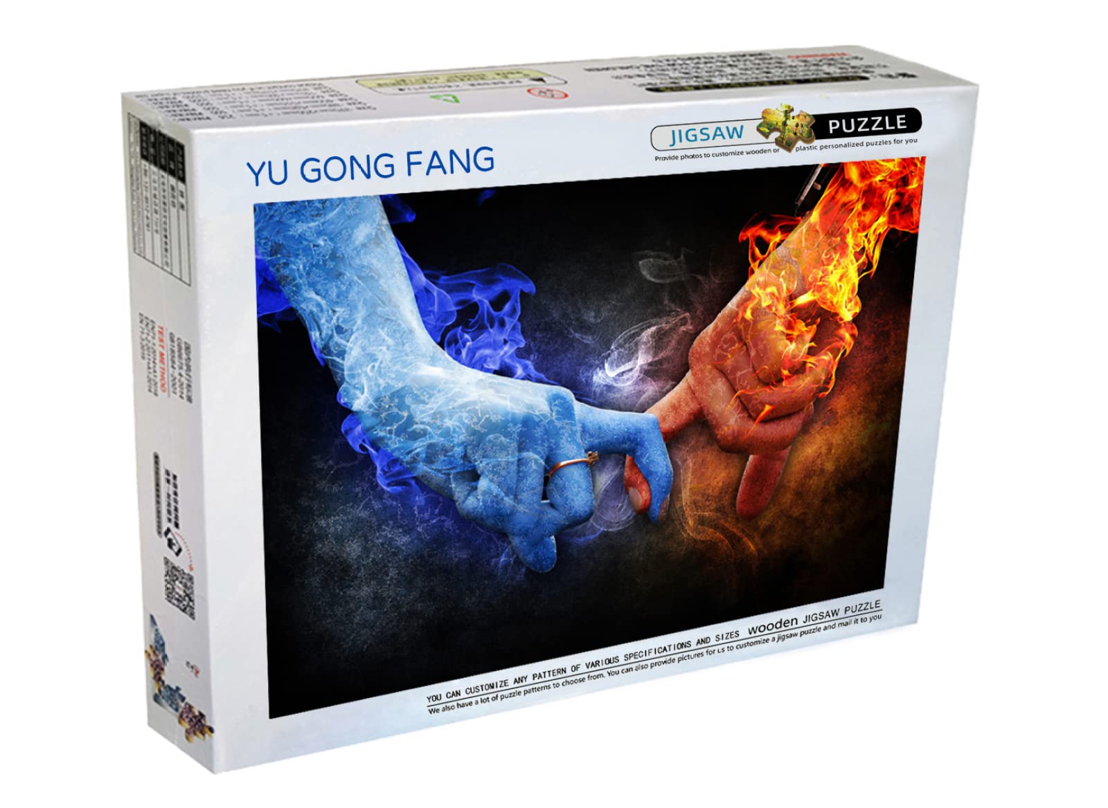 Puzzle per adulti 5000 pezzi Ghiaccio e fuoco mano nella mano per bambini con sviluppo intellettuale