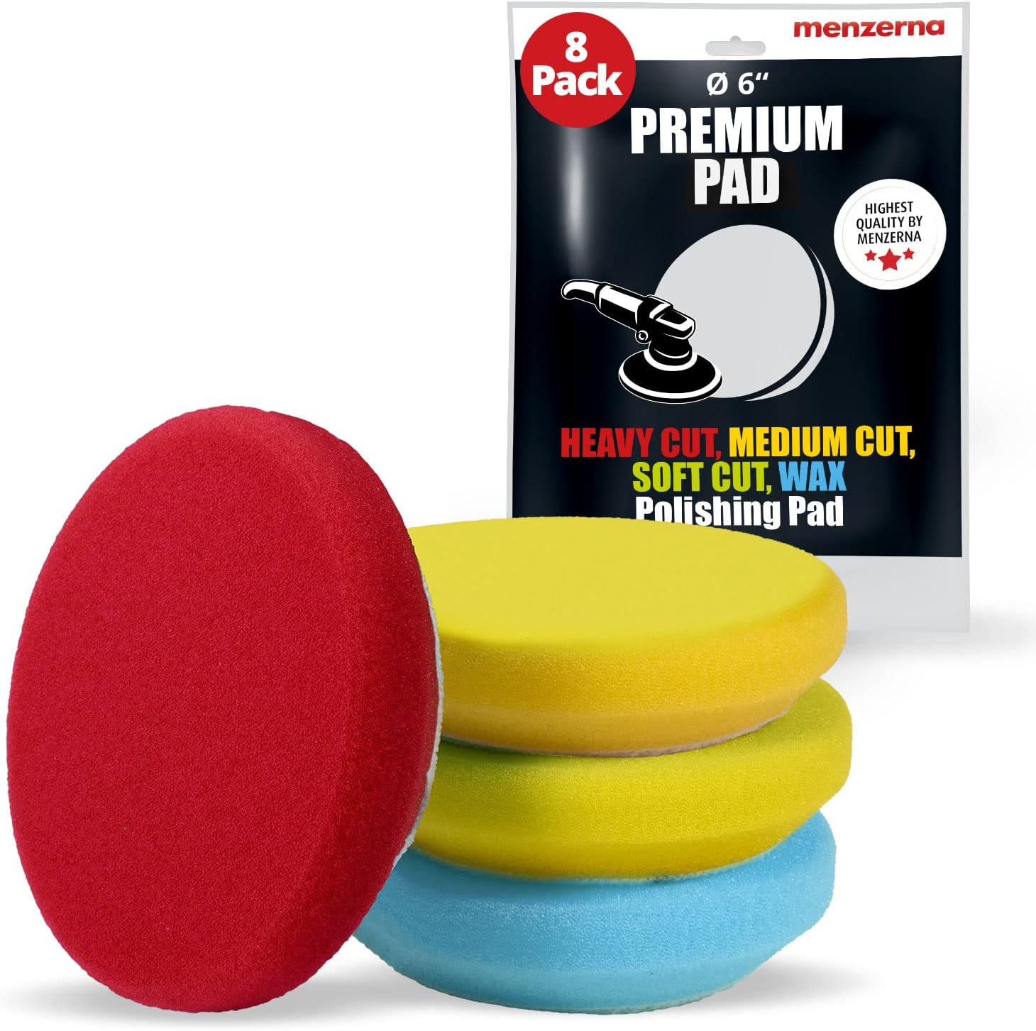 MENZERNA 4 Pcs 3.5 Inch Polishing Pad Kit for Scratch