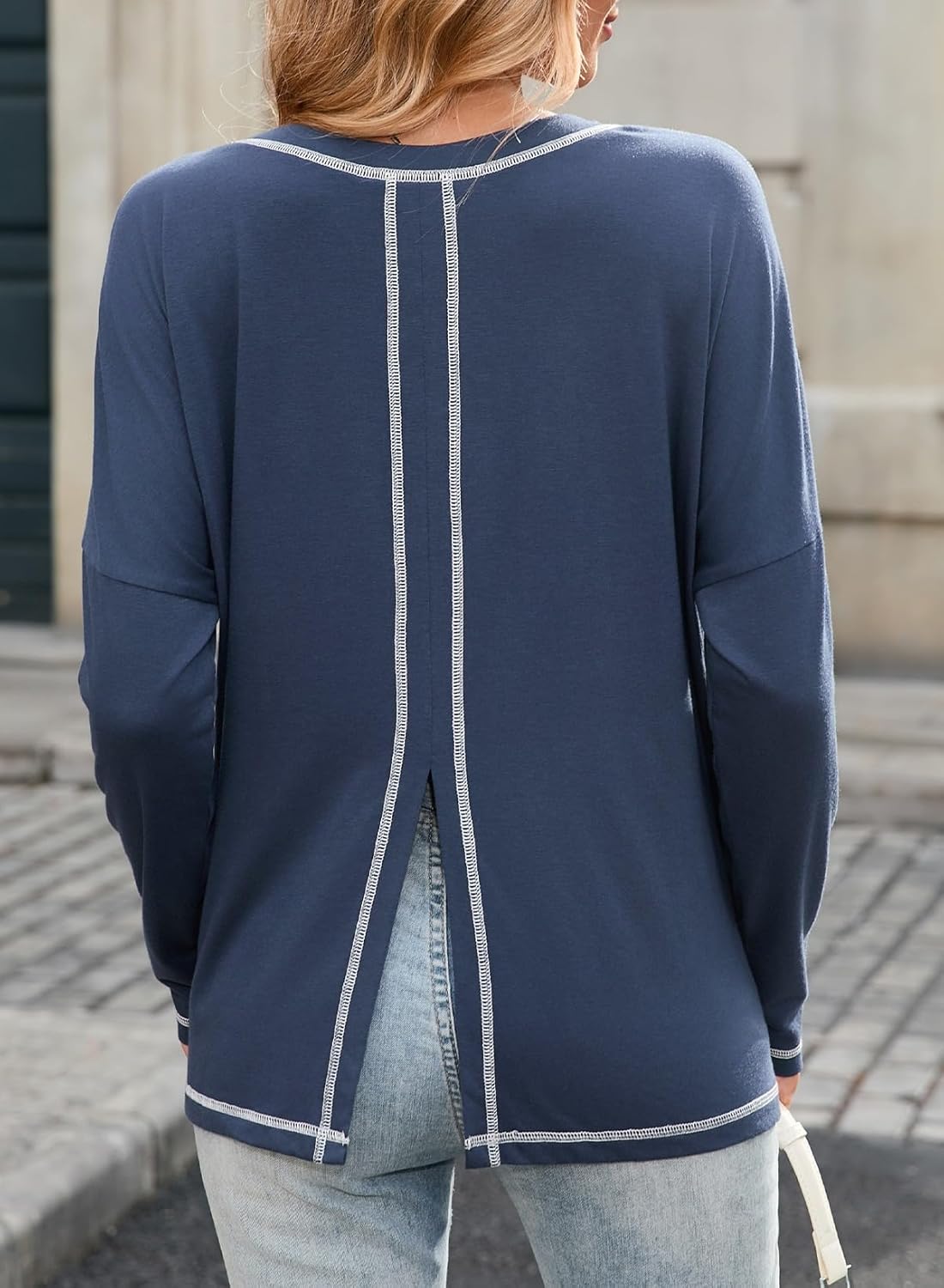 Dokotoo Long Sleeve Shirts Split Back Womens Tops Fall Outfits 2025 Fashion Casual Womens Clothing - Image 5