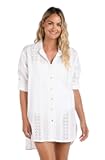 La Blanca Women's Camp Shirt Swimsuit Cover Up