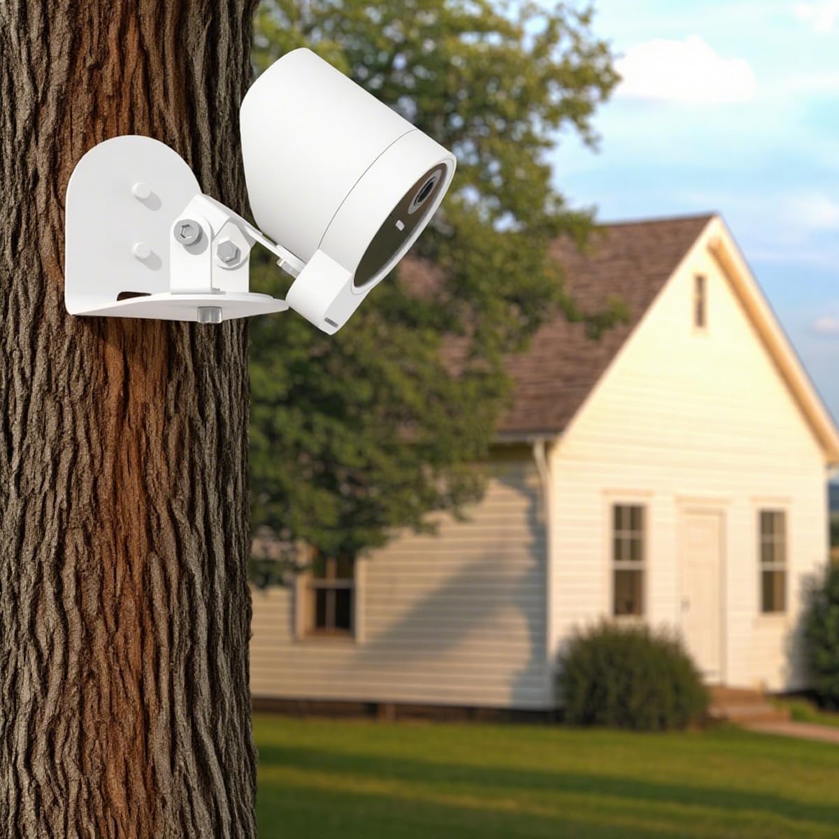 Teccle Secure Metal Wall Mount Compatible with SimpliSafe Outdoor Camera Series 2 and SimpliSafe Outdoor Camera, Anti-Drop, 360° Adjustment Swivel Mount Bracket