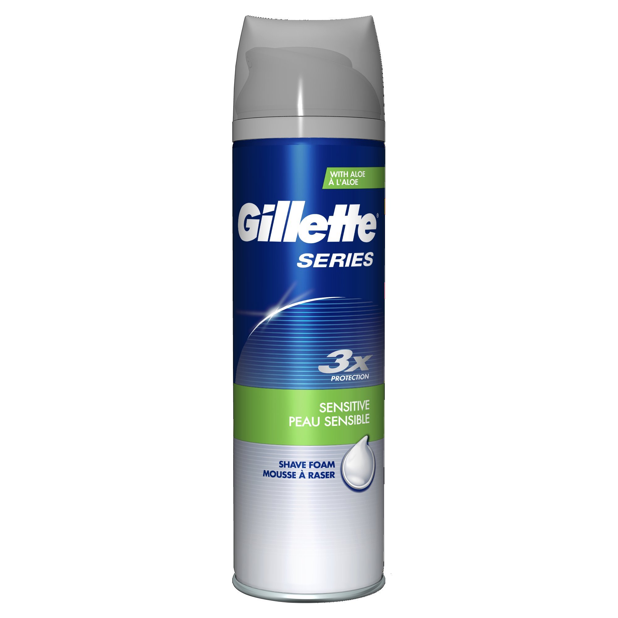 Gillette Series Sensitive Men's Shaving Foam with Aloe, 250 ml