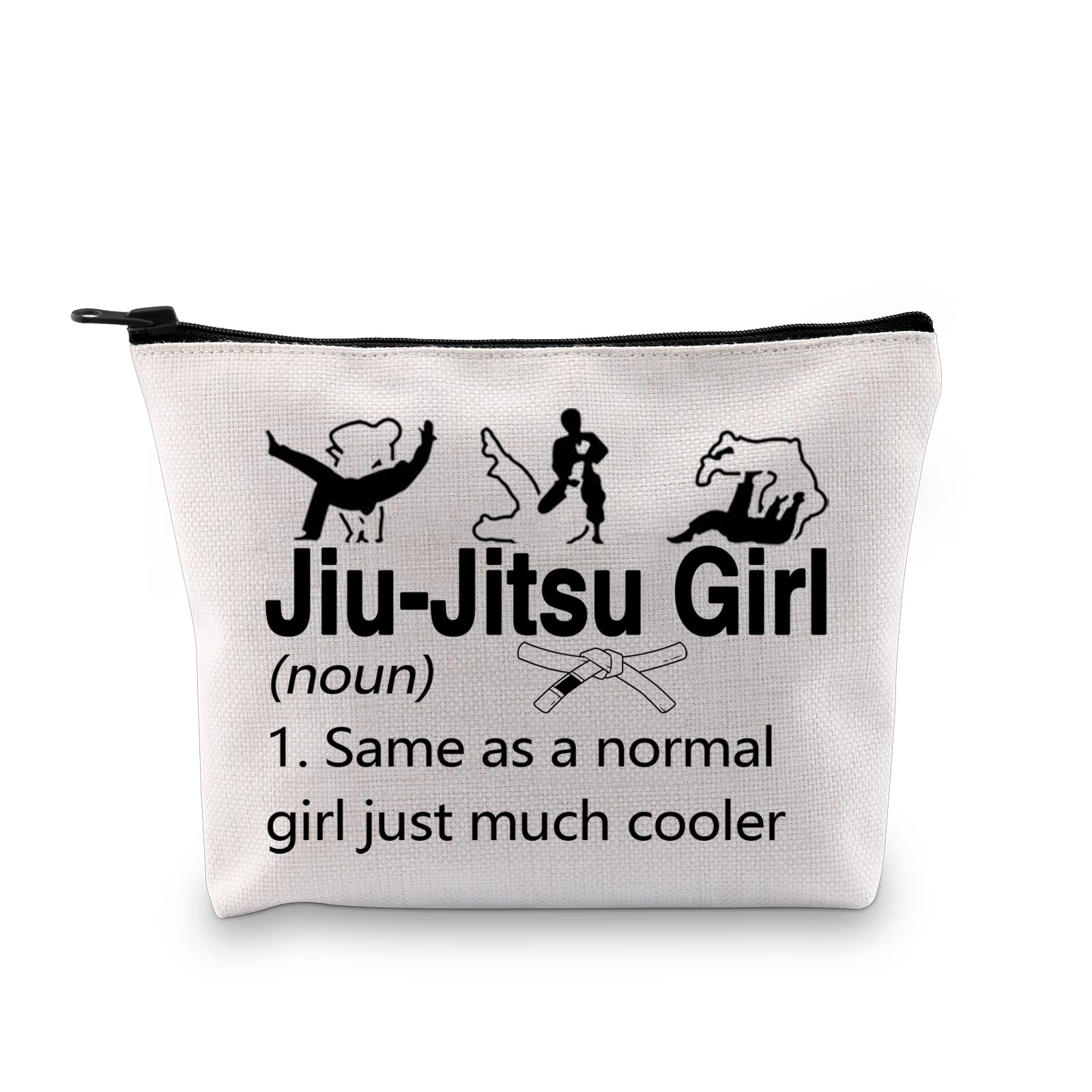 XYANFA Jiu Jitsu Girl Makeup Bag Martial Art Gift Sport Gift Taekwondo Jiu Jitsu Mma Muay Thai Bjj Lover Cosmetic Bag (Jiu- Jitsu Girl)