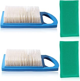 2 Pack 697152 Air Filter Kit Fit for BS 613022 695643 697775 698143 797007 794421 Lawn Mower Air Filter with 697292 Pre Filter