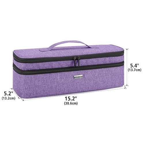 Miniatura 5 de Teamoy Bolsa de almacenamiento de viaje de doble capa compatible con Revlon secadora de pelo de un solo paso y cepillo de aire caliente y