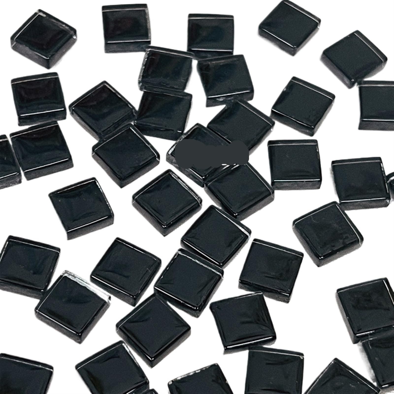 Ceramics Mosaic Tiles 50 Pcs Multicolor Glass 1cm x(Black)