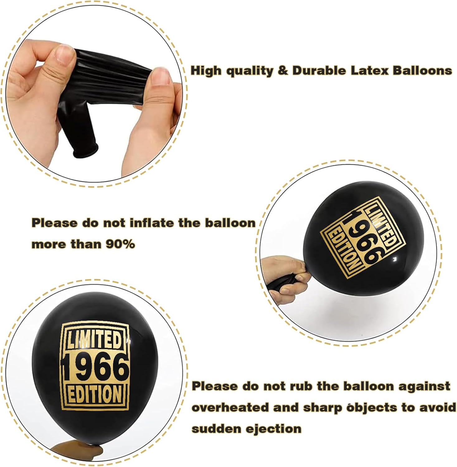 60th Black and Gold Balloons for 60th Birthday Party Decorations, Balloons designed specifically for a 60th birthday, 12inch Latex 24pcs Balloons for Party Supply - Image 3