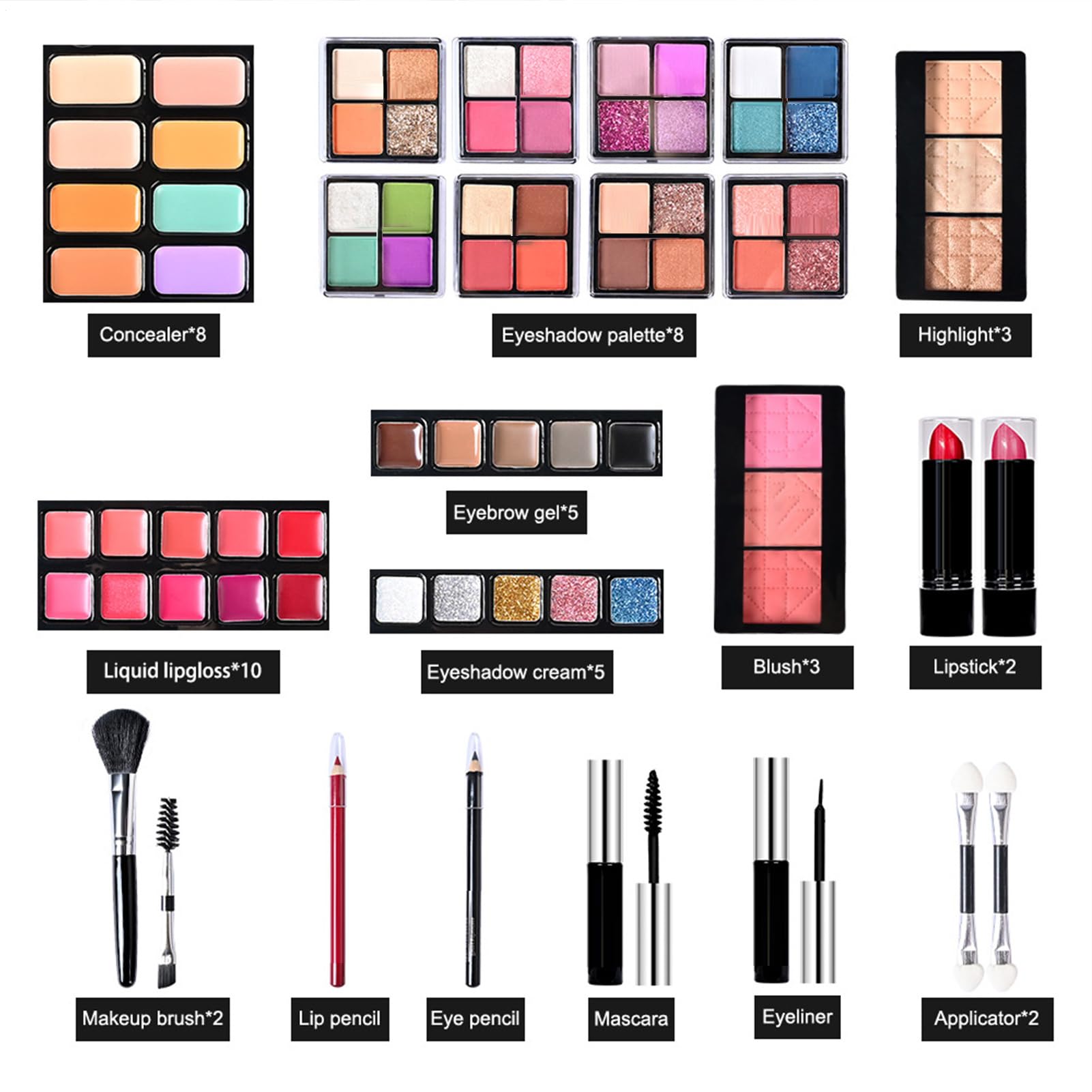 Make-up Set für Frauen Komplett Set | | Kosmetik Sets für Frauen und | Anfänger, inkl. Kosmetik & Werkzeuge