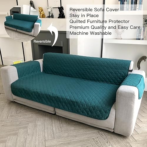 Miniatura 2 de YuppieLife Funda de sofá reversiblefunda de sofáfunda protectora duradera antideslizante de muebles para mascotas, perros y niños (ancho del asiento