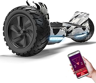 RCB Hoverboard 8.5" all terrain hoverboards, APP control function, integrated LED Bluetooth with powerful motor, electric skateboard self balance scooter, gift for Kids and Adults