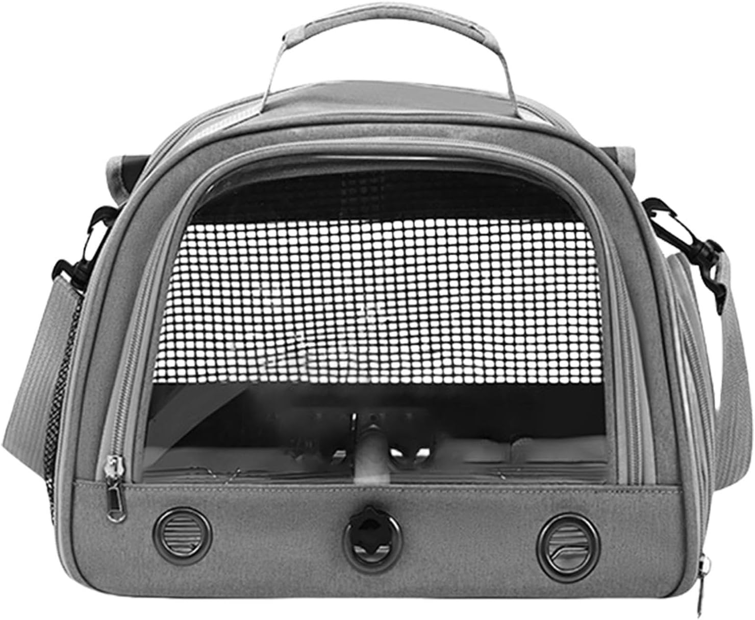 Bird Carrier – Oxford Cloth PC Rubber Mesh 30x24x26cm | Pet Bag | Carrier Bag | Portable Travel Bird Backpack For Small Birds Parrots Canaries Cockatiels Safe Comfortable Ventilated Outdoor Indoor Use