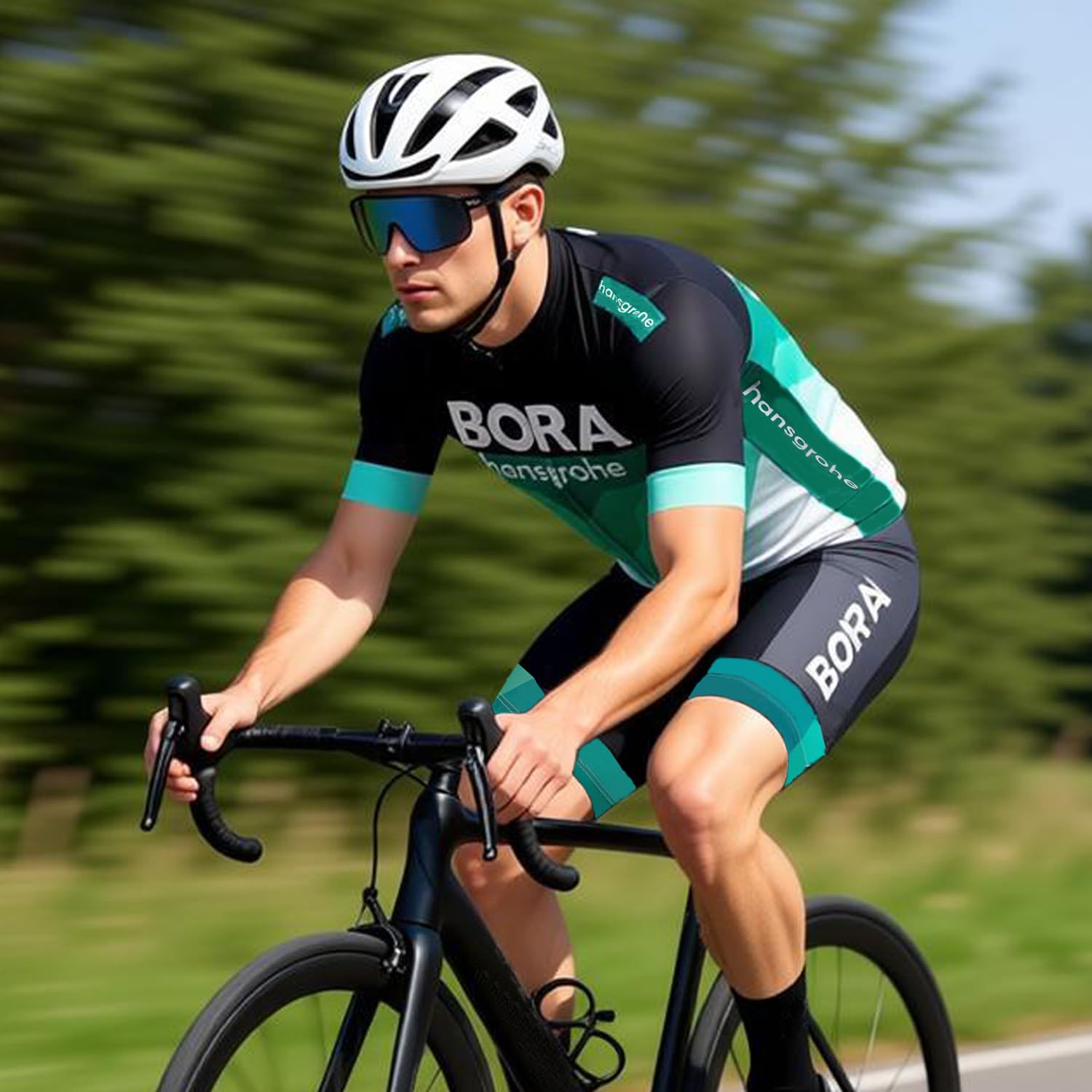 Męska odzież rowerowa, zestaw z krótkim rękawem, męska odzież rowerowa, spodenki rowerowe, koszulki rowerowe, szybkoschnące, oddychające, z wyściółką 3D