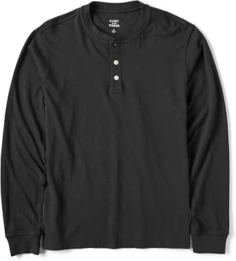 Huckberry Flint and Tinder The Vintage Slub Long Sleeve Henley, Mens Shirt