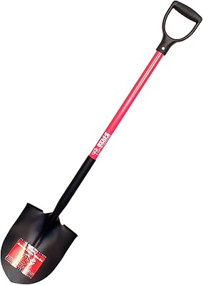 Bully Tools 62510 14 Ga. Round Point Shovel.Â  Fiberglass Dgrip Handle.