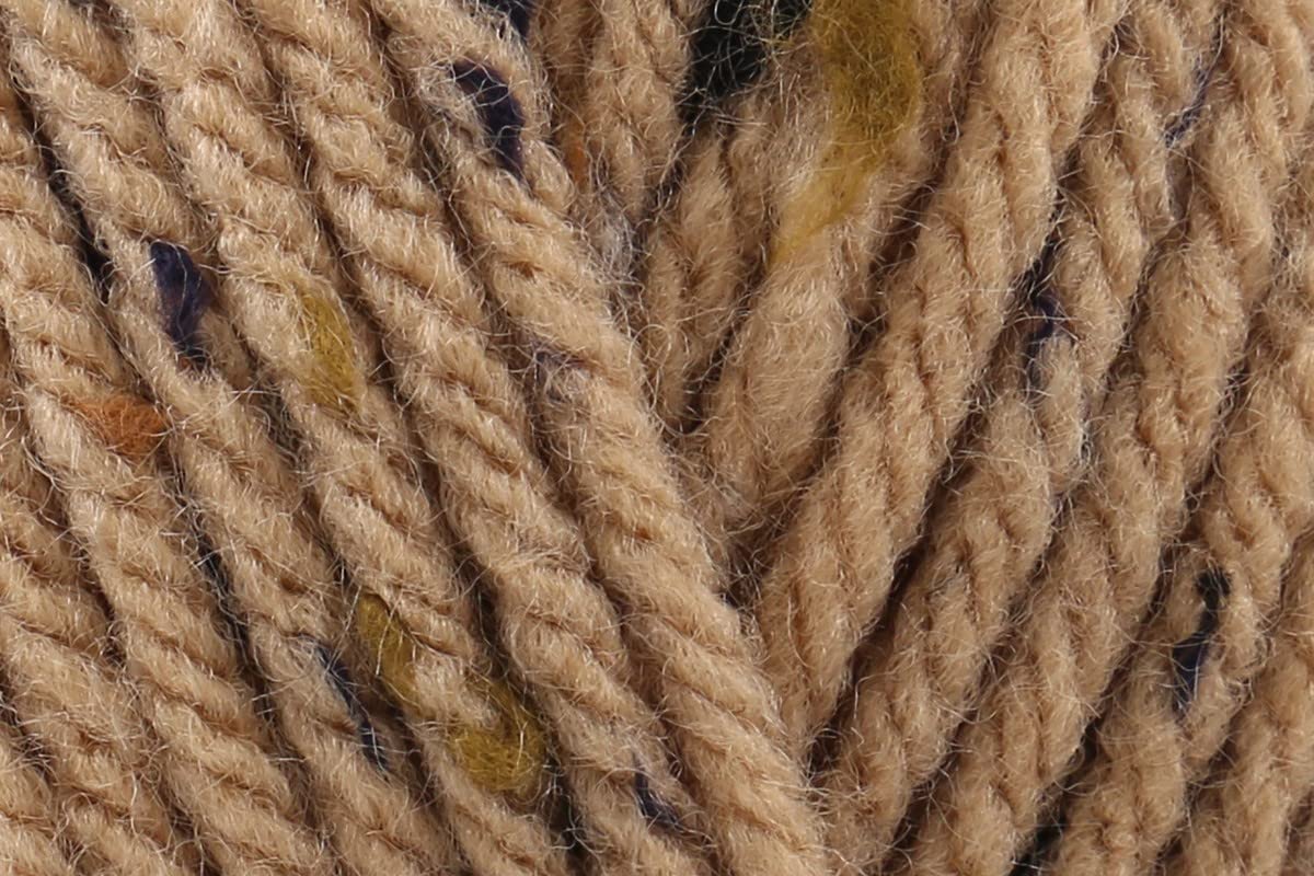 Sirdar Hayfield Bonus Chunky Tweed Crochet Yarn, Viscose Acrylic Blend Knitting Wool for Headwear, Sweaters, Scarves - 100g Ball - Hazel (104) - Single (1 Ball)