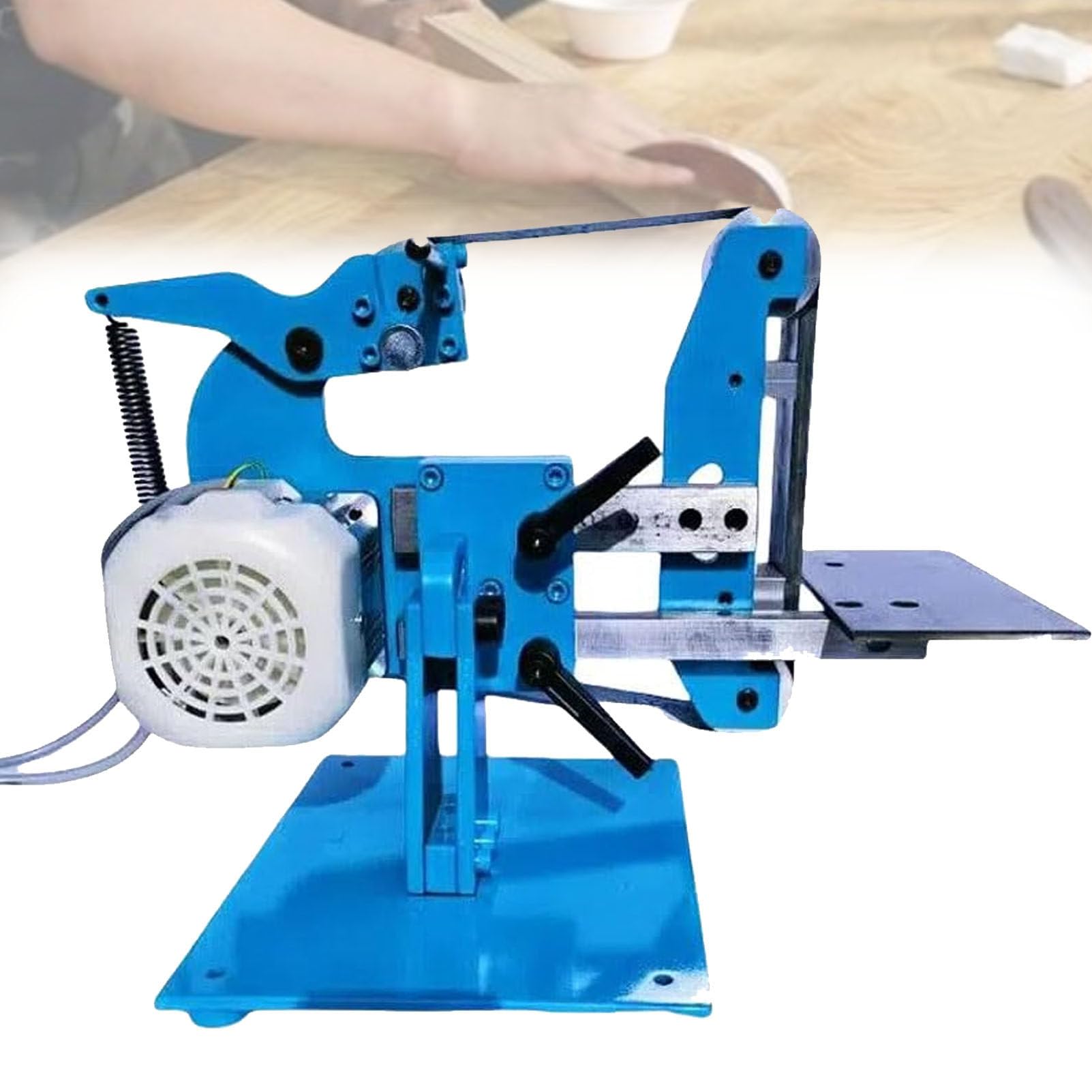 Pfps 750W Electric Belt Sander, 915x50mm Belt, Vertical & Horizontal Usage, Durable All-Steel Construction, Bench Belt Grinder for Workshop