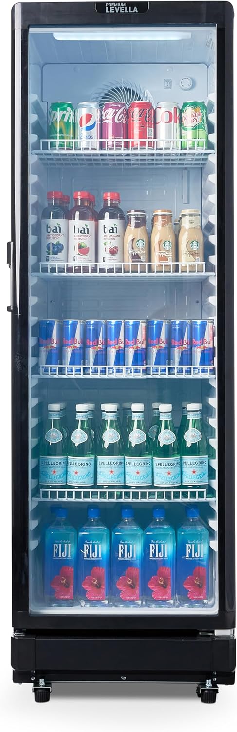 PremiumLevella Glass Door Display Refrigerator 8.5 cu ft Commercial Beverage Cooler Merchandiser PremiumLevella Glass Door Display Refrigerator 8.5 cu ft Commercial Beverage Cooler Merchandiser