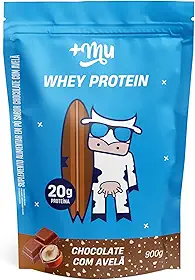 Whey Concentrado, Mais Mu, Sabor Chocolate c/Avelã, 20g de proteína - 900g