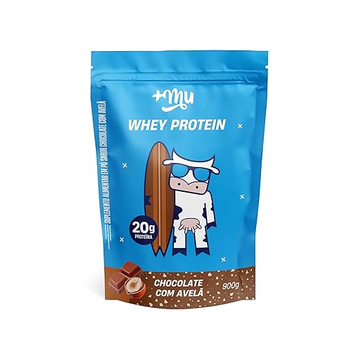 +Mu Refil Whey Concentrado Sabor Chocolate c/Avelã 20g Proteína - 900g