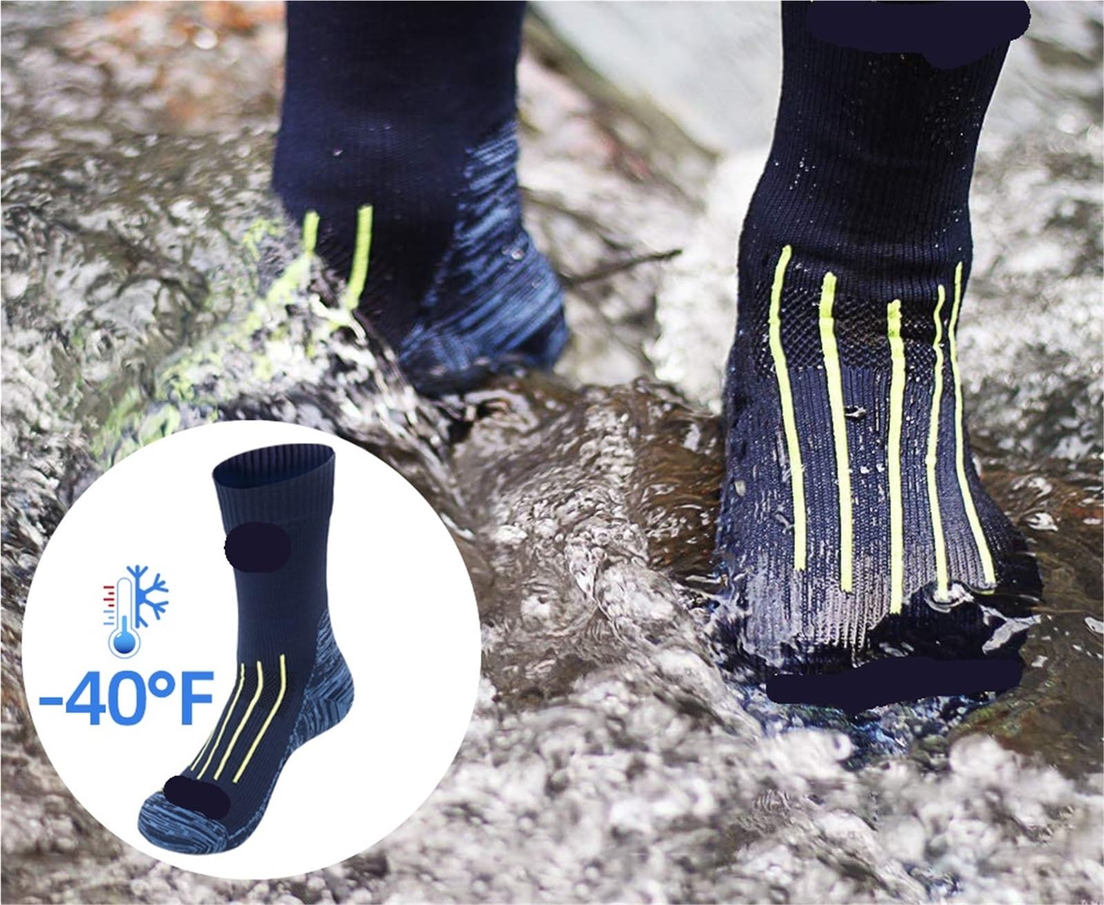 Wasserdichte Socken Männer Wasserdichte Socken Thermische Warme Schnee Skifahren Sport Socke Snowboard Radfahren Fahrrad Winter FüR Wie Laufen